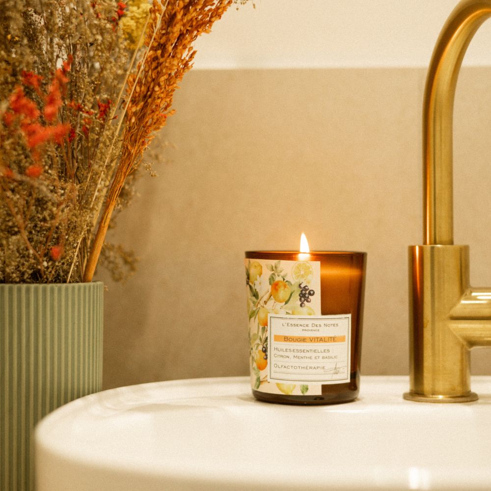 Lemon &amp; Basil Candle - Vitality